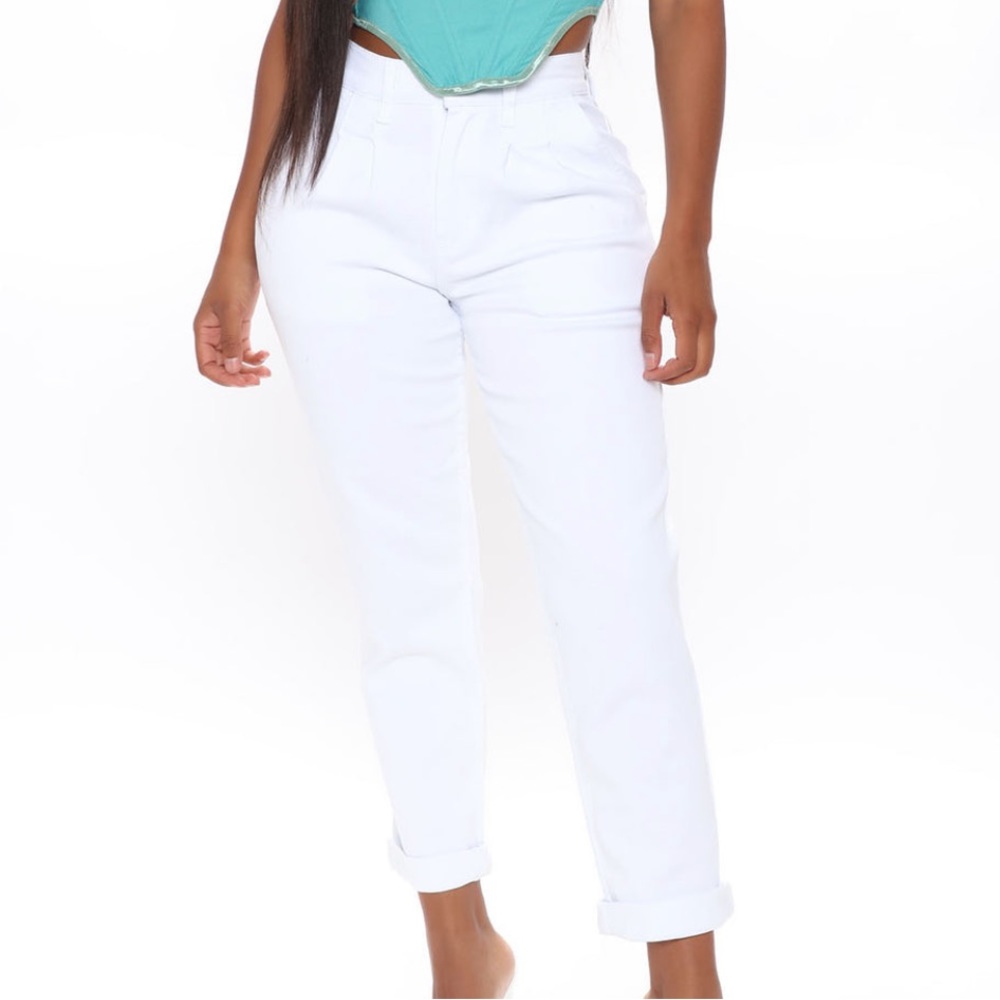 It was all a dream mom jeans- white